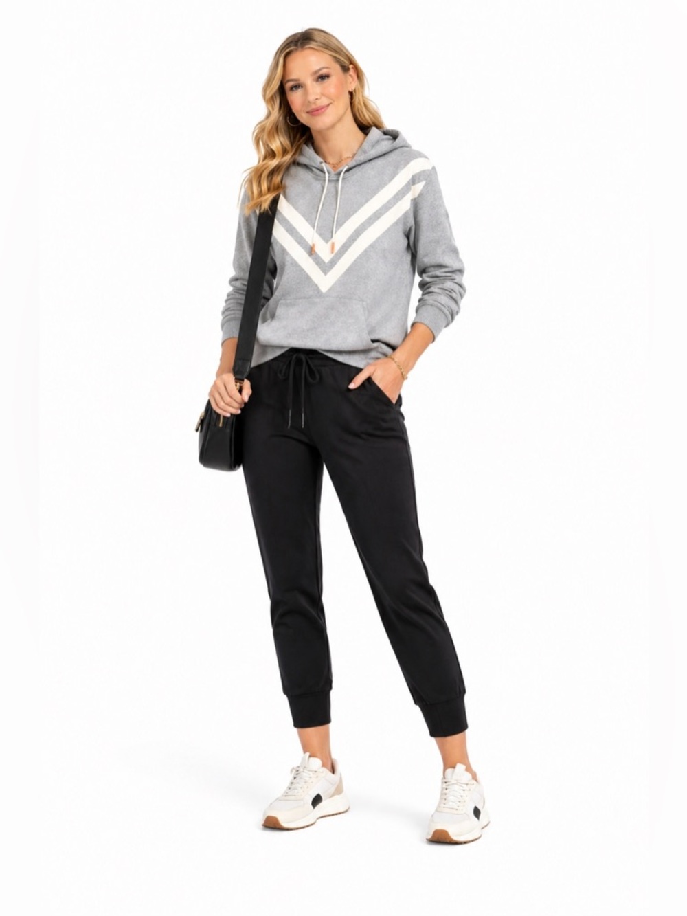 Tory Sport Gray Hoodie with Orange Accent